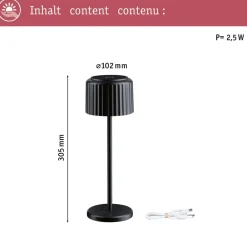 LED-solcellelampe Else, sort, IP44 dæmpbar^Paulmann Sale