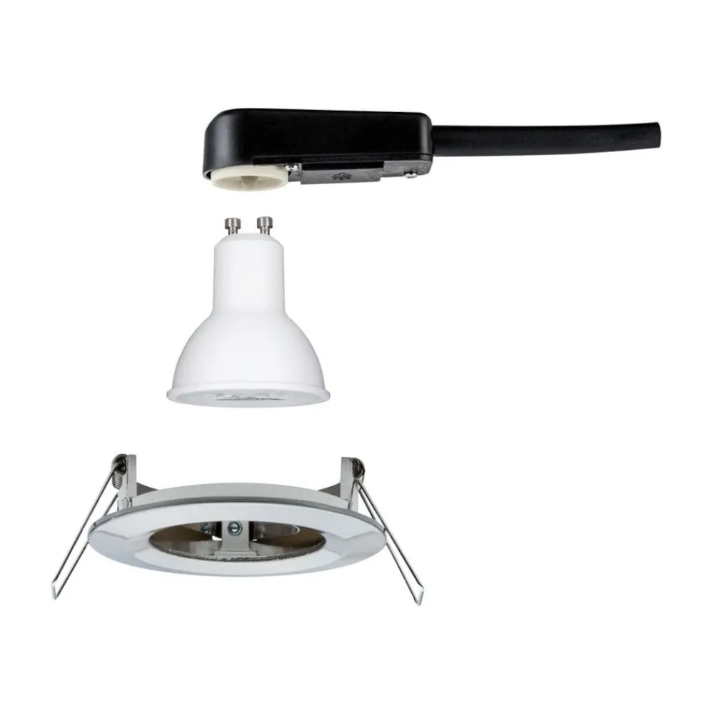 Paulmann LED-spot Nova rund, IP44, dæmpbar, jern