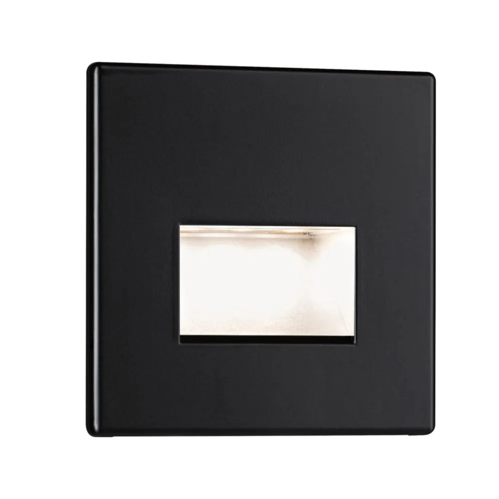 Paulmann LED-vægindbygningslampe EDGE, sort