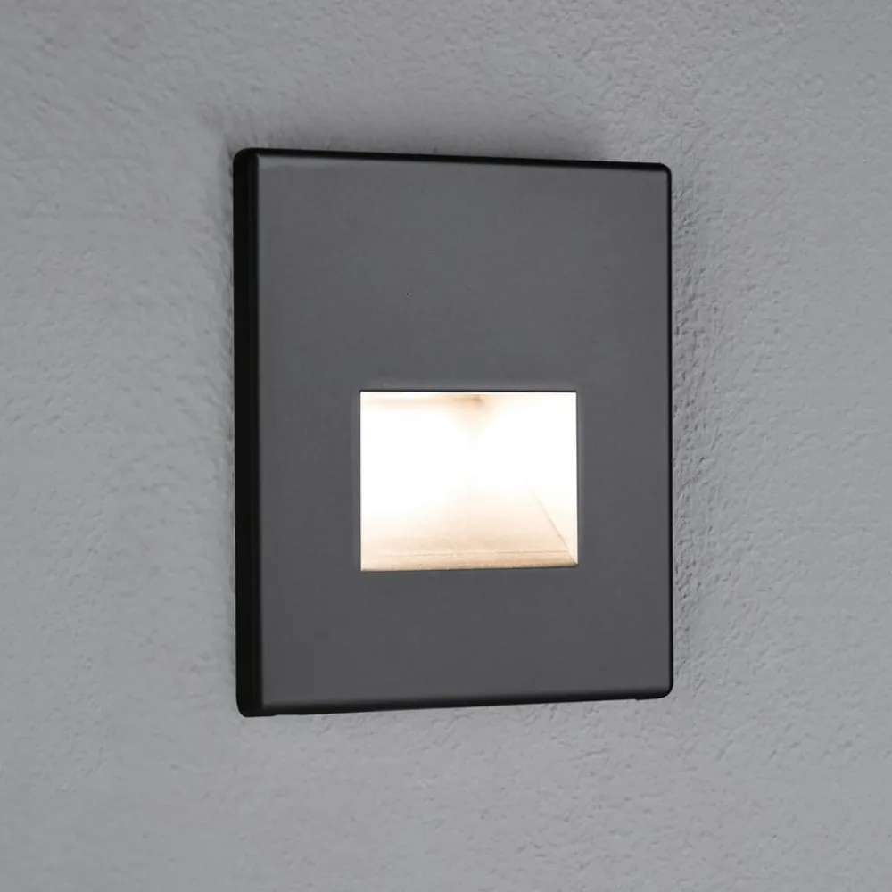 Paulmann LED-vægindbygningslampe EDGE, sort