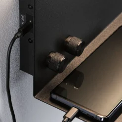 LED-væglampe Jarina sort 35 cm hylde USB-port^Paulmann