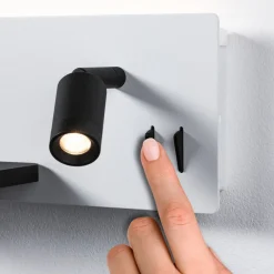 LED-væglampe Serra, venstre, USB-C, hvid/sort^Paulmann Clearance