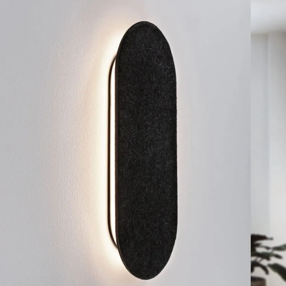 Paulmann LED-væglampe Tulga, 45 x 20 cm, antracit, filt