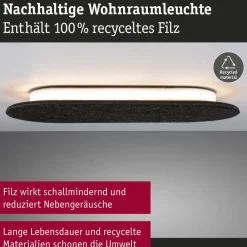 Paulmann LED-væglampe Tulga, 45 x 20 cm, antracit, filt