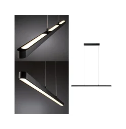 Paulmann Pendellamper>Lento LED-pendel sort dæmpbar Up-&Downlight