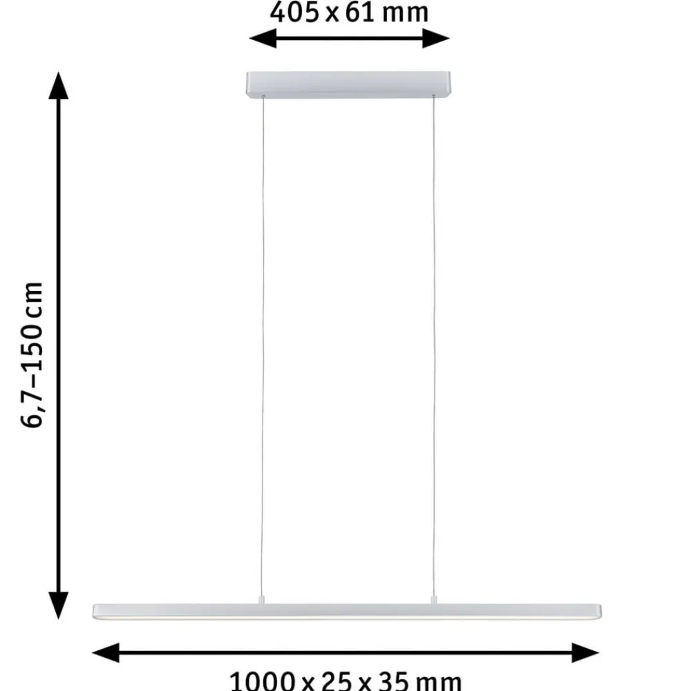 Paulmann Lento LED-pendel ZigBee CCT dim krom