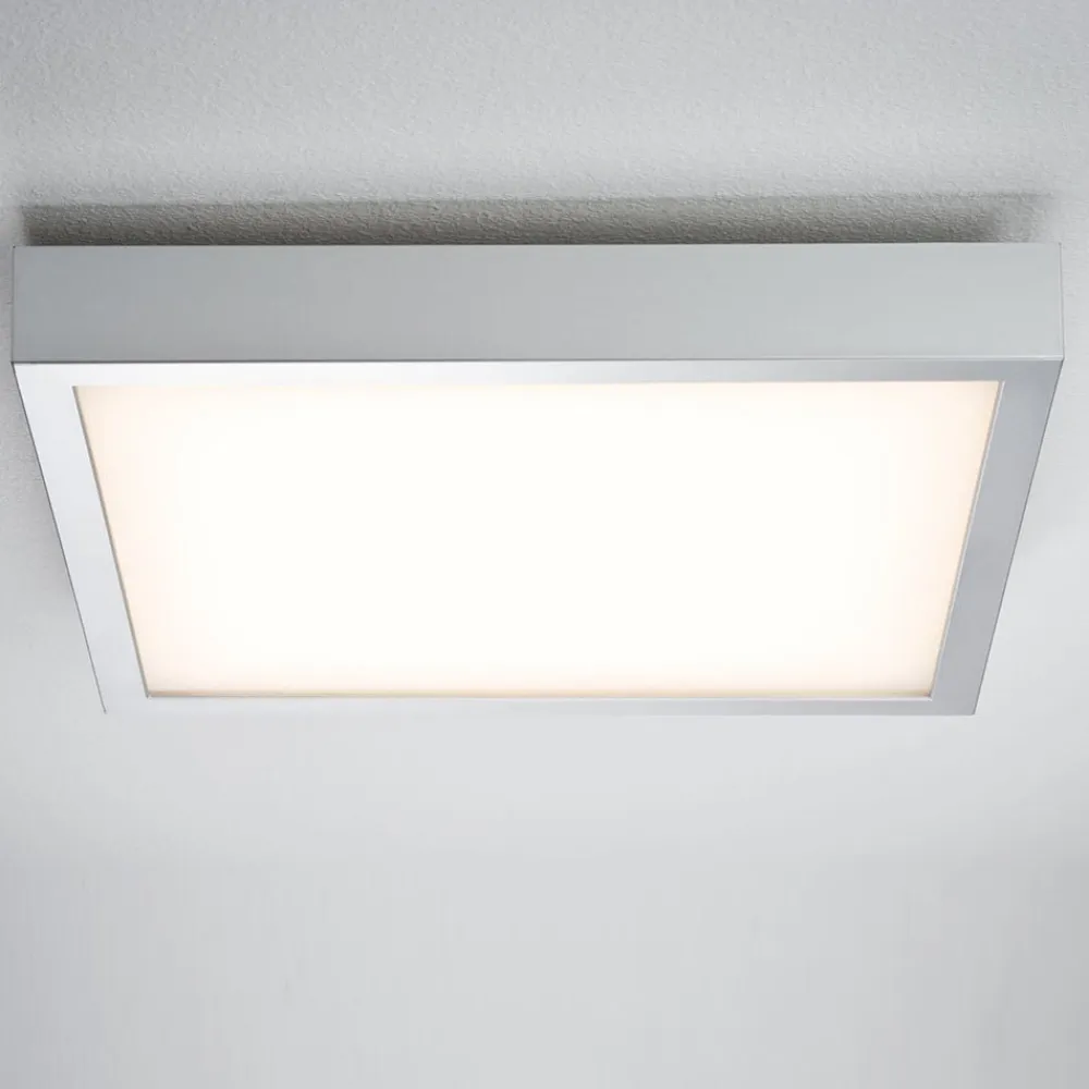 Paulmann Lunar LED-panel, kantet, krom, 40x40cm
