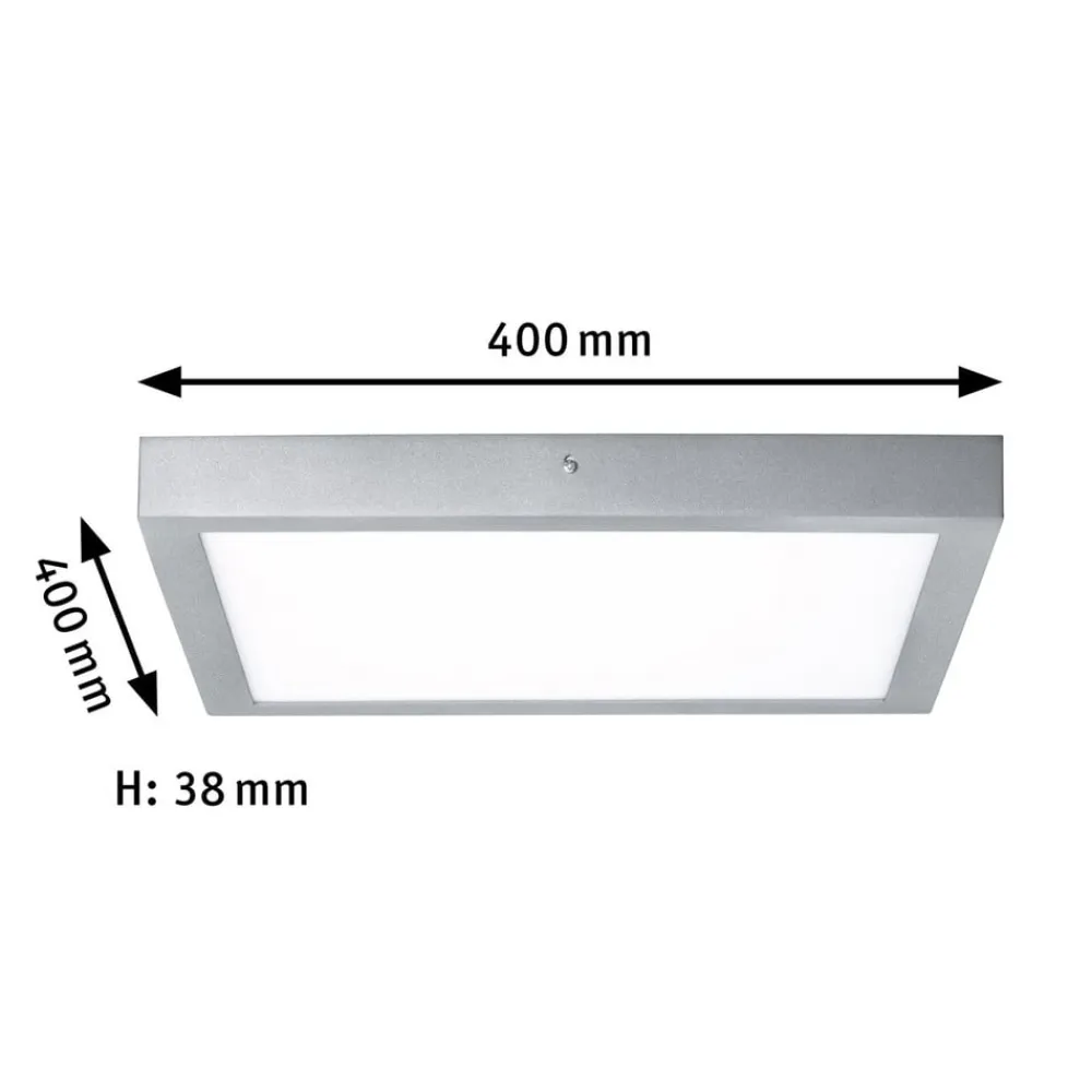 Paulmann Lunar LED-panel, kantet, krom, 40x40cm