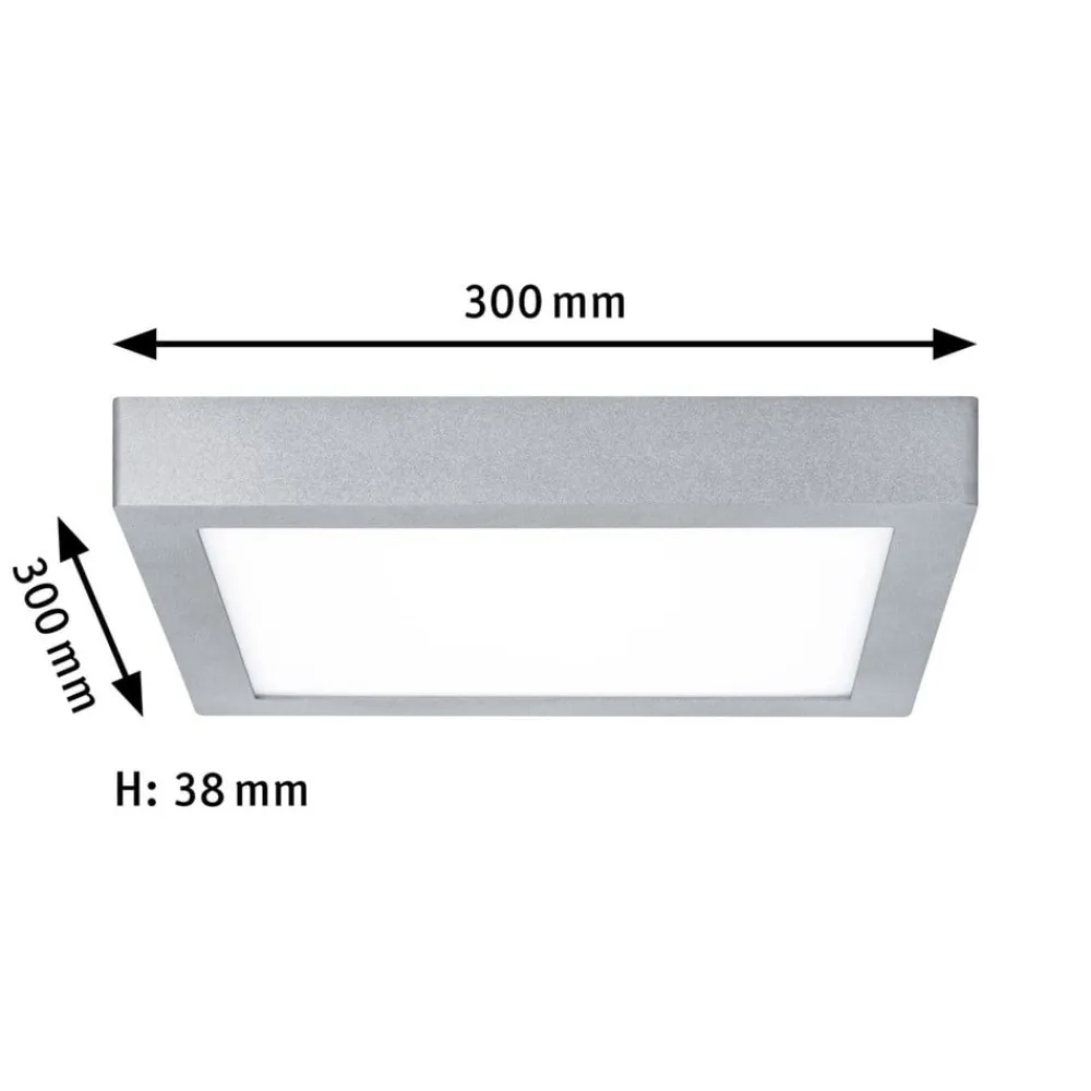 Paulmann Lunar LED-panel, kantet, krom, 30x30cm