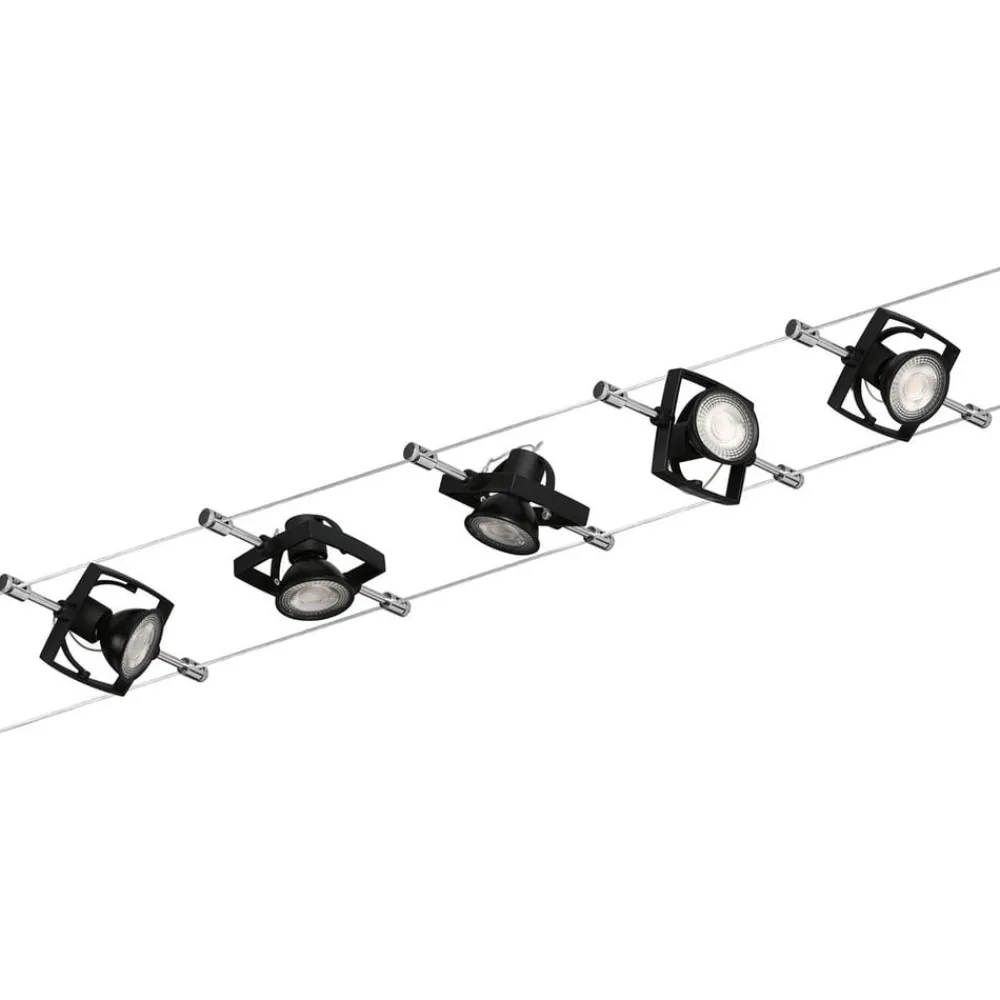 Paulmann Mac II wiresystem, mat sort 5 spots