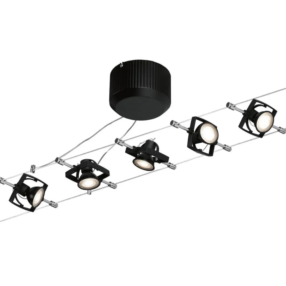 Paulmann Mac II wiresystem, mat sort 5 spots