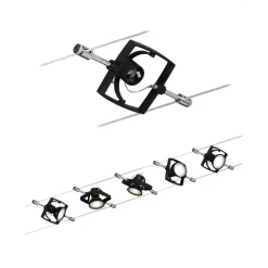 Paulmann Mac II wiresystem, mat sort 5 spots