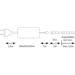 MaxLED 1000 basissæt IP44 dagslys 3 m^Paulmann Online