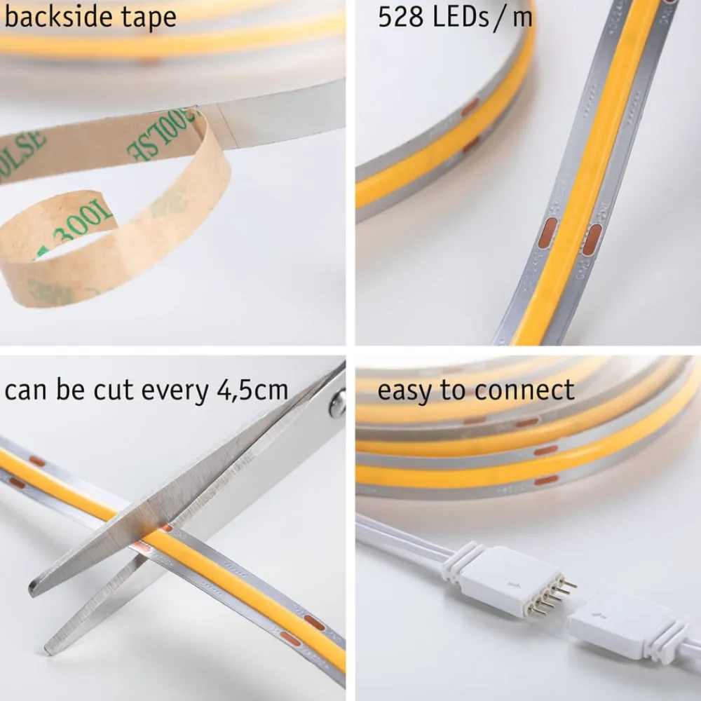 Paulmann Dekorationsbelysning|Led Strips>MaxLED 1000 COB Basis IP20 varmhvid, 1,5m