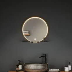 Paulmann Miro LED-vægspejl CCT Ø50cm Framelight