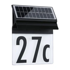 Paulmann Postkasser|Væglamper>Neda husnummerlampe, solcelle, i sort