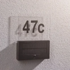 Paulmann Væglampe Med Sensor|Solcellelamper>Neda LED-husnummerlampe, solcelle