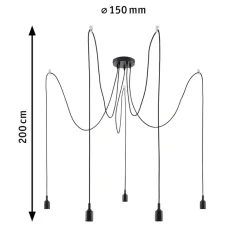 Paulmann Neordic Ketil hængelampe, 5 lyskilder