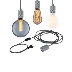 Neordic Tilla hængelampe, stik alu^Paulmann Discount