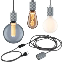 Neordic Tilla hængelampe, stik alu^Paulmann Discount