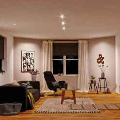 Paulmann Nova Coin sæt med 3, rund, drejelig, sort