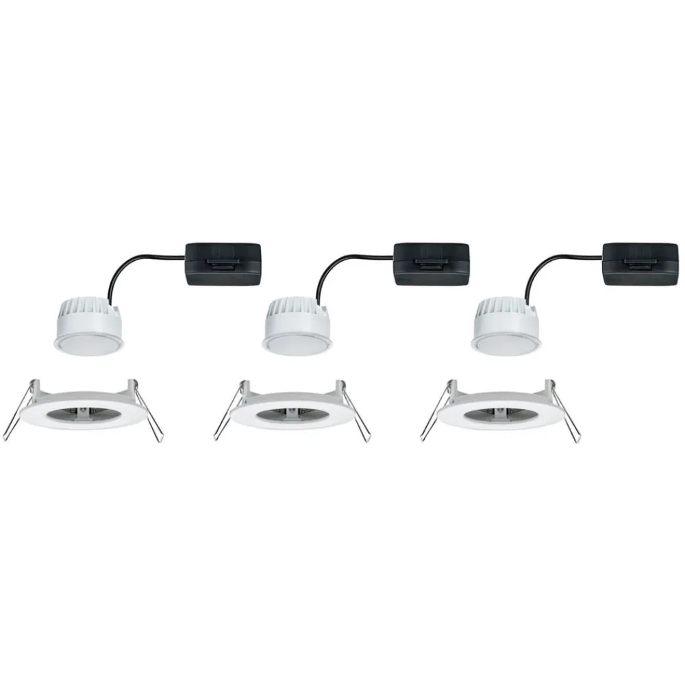 Nova LED indbygningslampe 3stk. stiv hvid^Paulmann Clearance
