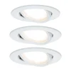 Nova LED-indbygningsspot 3 stk. drejelig, hvid^Paulmann New