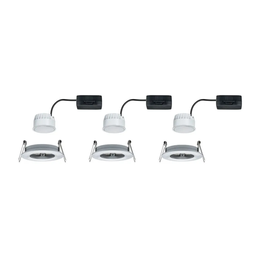 Nova LED-spot, 3 stk, runde, stive, alu^Paulmann Discount