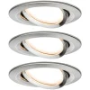 Paulmann Indbygningsspots|Spotlights>Nova LED-spot 3 stk. drejelig, jern