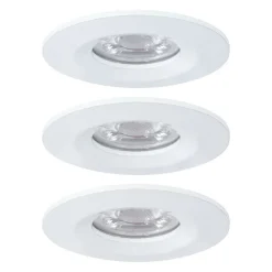 Paulmann Nova mini indb.-spot, sæt med 3 IP44 hvid