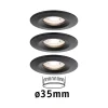 Nova Mini indbygningsspot, 3, stift, sort^Paulmann New