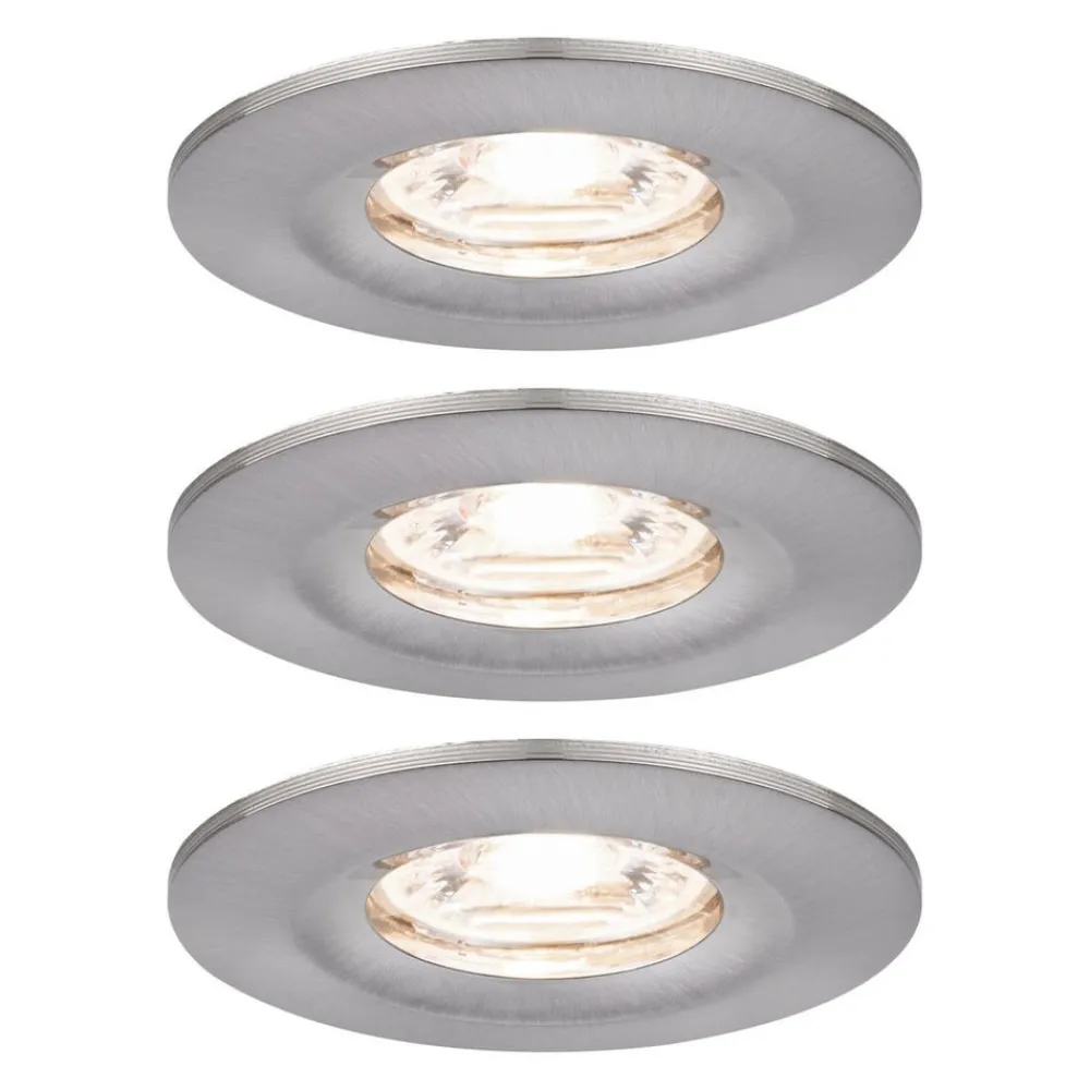Paulmann Loftlamper|Indbygningsspots>Nova mini spot, sæt med 3 IP44 jern