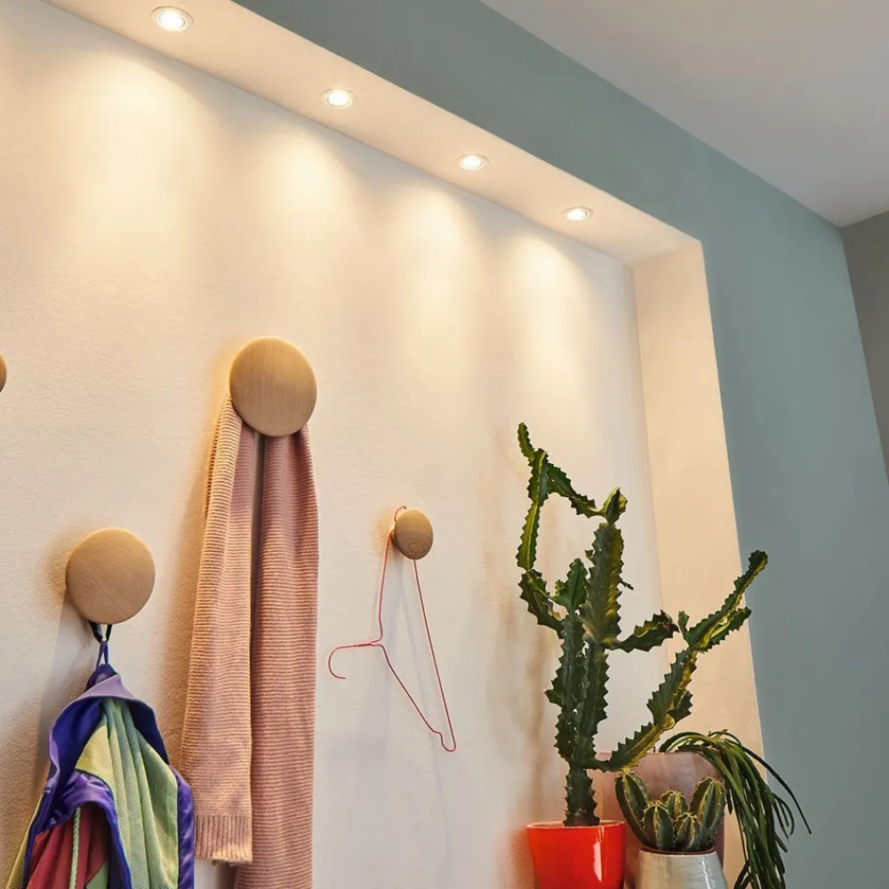 Paulmann Loftlamper|Indbygningsspots>Nova mini spot, sæt med 3 IP44 jern