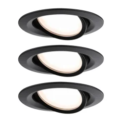 Paulmann Nova Plus Coin 3 stk IP65 2.700K sort