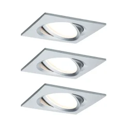 Paulmann Nova Plus LED-spot, 3 stk, kantet, alu