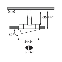 Paulmann Nova Plus LED-spot, 3 stk, kantet, alu