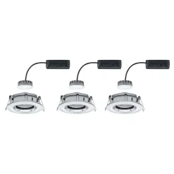 Paulmann Nova Plus LED-spot, 3 stk, rundt, krom