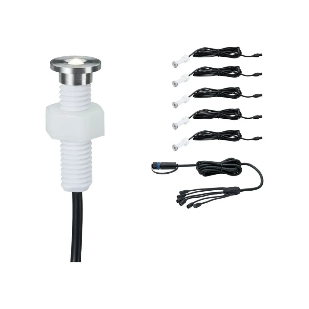 Paulmann Nedgravet Udebelysning>Plug & Shine indbygningslampe 93694 5-dels tilbehør
