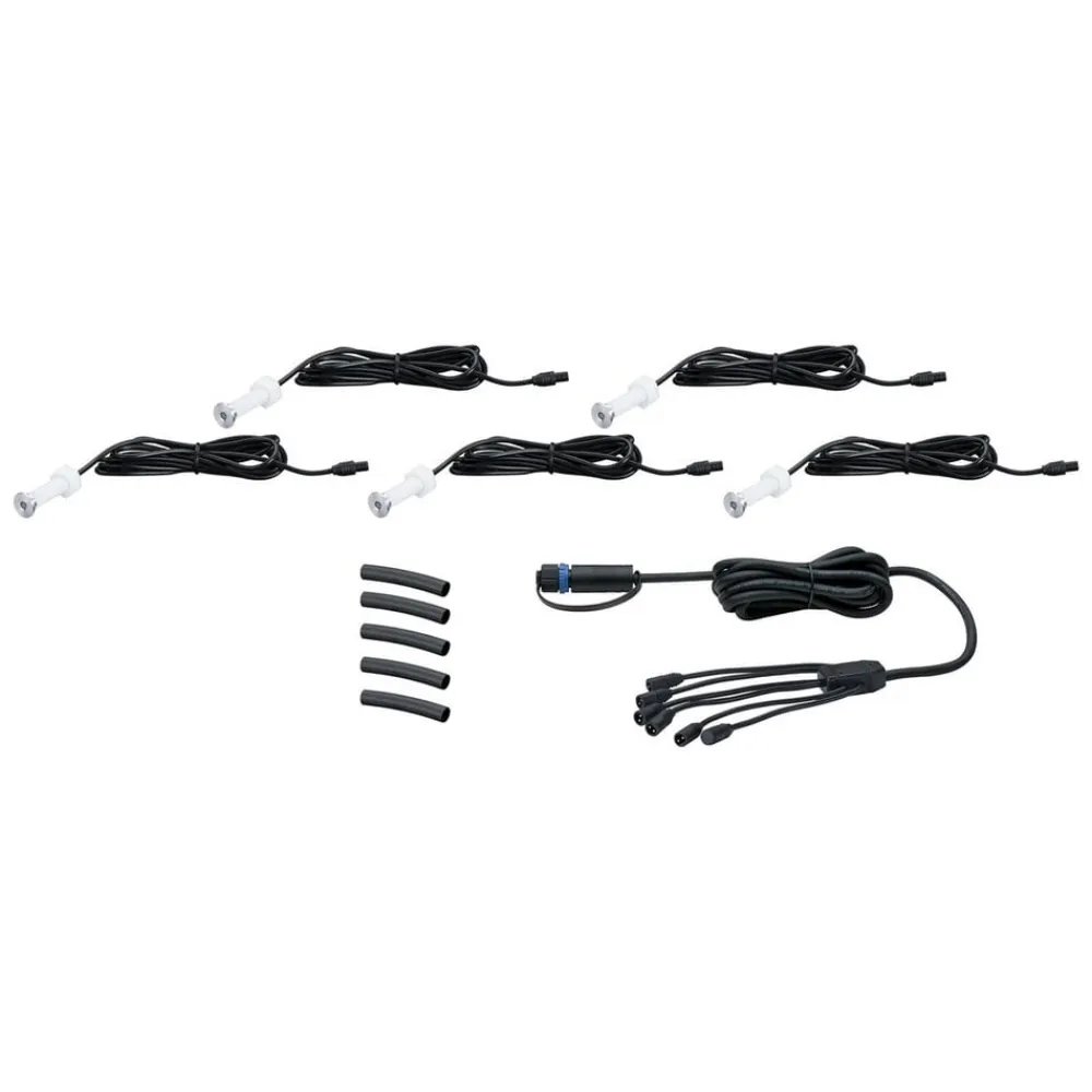 Paulmann Nedgravet Udebelysning>Plug & Shine indbygningslampe 93694 5-dels tilbehør