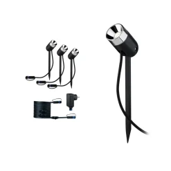 Paulmann Udendørs Spot>Plug & Shine lampe med jordspyd Pike Basis