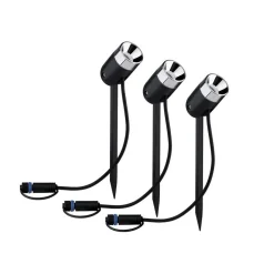 Paulmann Udendørs Spot>Plug & Shine lampe med jordspyd Pike Basis