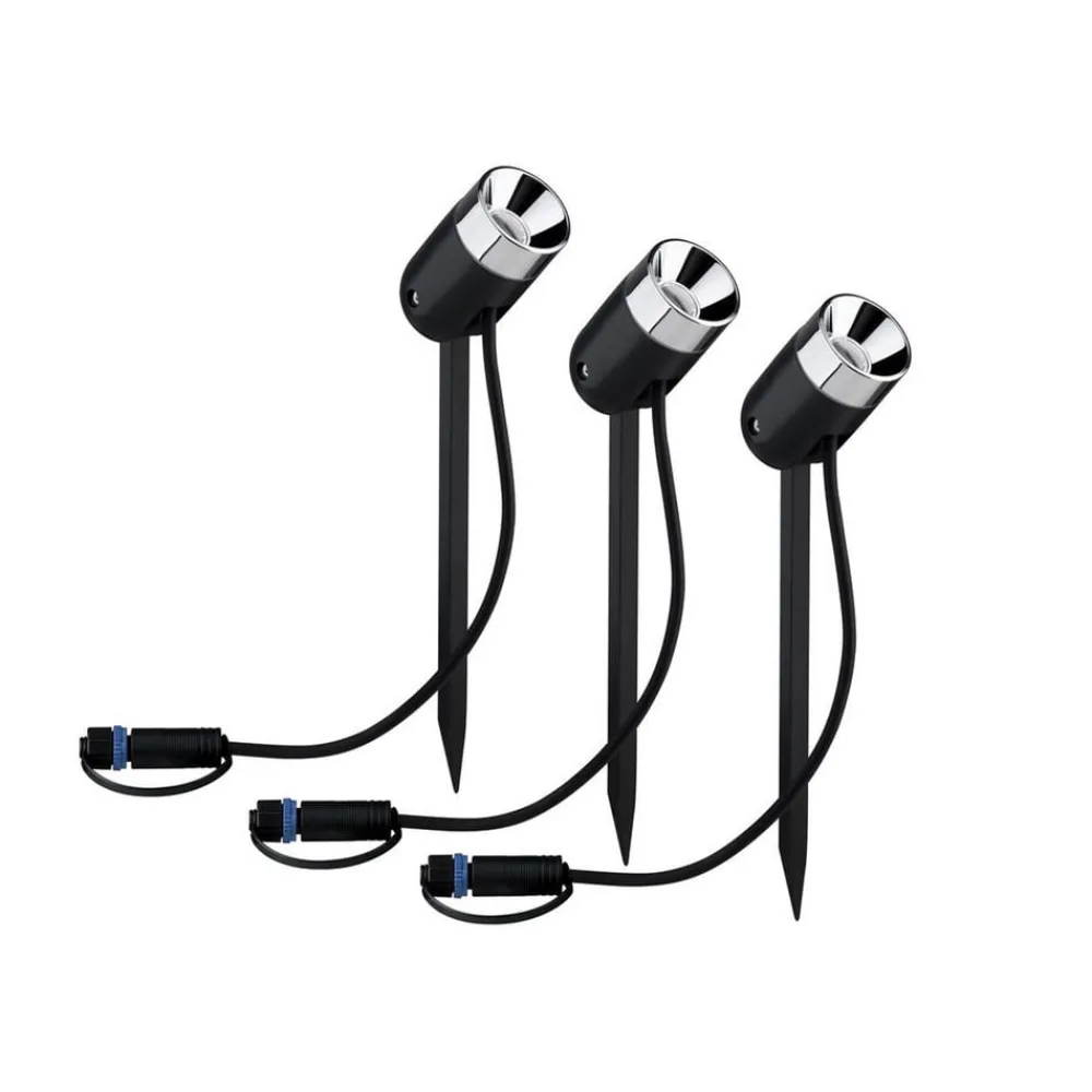 Paulmann Udendørs Spot>Plug & Shine lampe med jordspyd Pike Basis