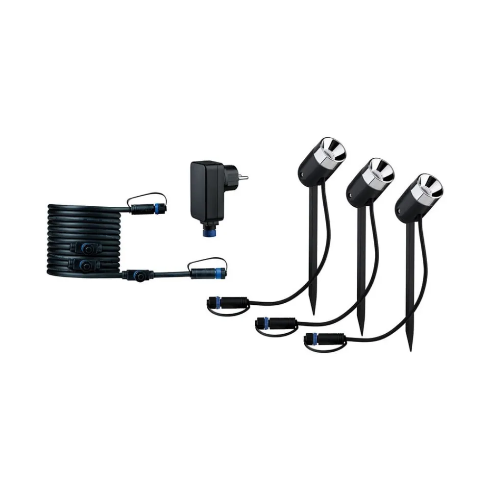 Paulmann Udendørs Spot>Plug & Shine lampe med jordspyd Pike Basis