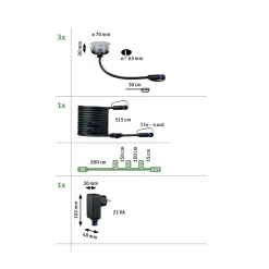 Paulmann Plug & Shine LED indbygningslampe 2W sæt med 3 stk