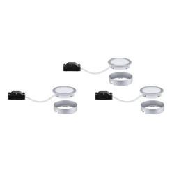 Paulmann Pukk LED-underskabsbelysning 3 stk, krom