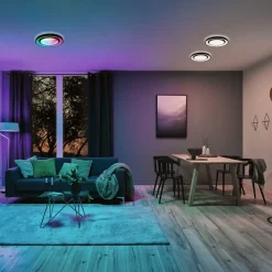 Rainbow Ø37cm sort fjernbetjent stjernedekoration RGBW^Paulmann Hot