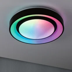 Rainbow Ø37cm sort fjernbetjent stjernedekoration RGBW^Paulmann Hot