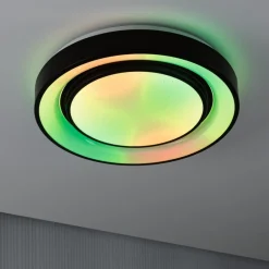 Rainbow Ø37cm sort fjernbetjent stjernedekoration RGBW^Paulmann Hot