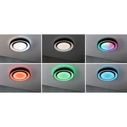 Rainbow Ø37cm sort fjernbetjent stjernedekoration RGBW^Paulmann Hot