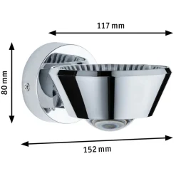 Paulmann Sabik LED-væglampe krom